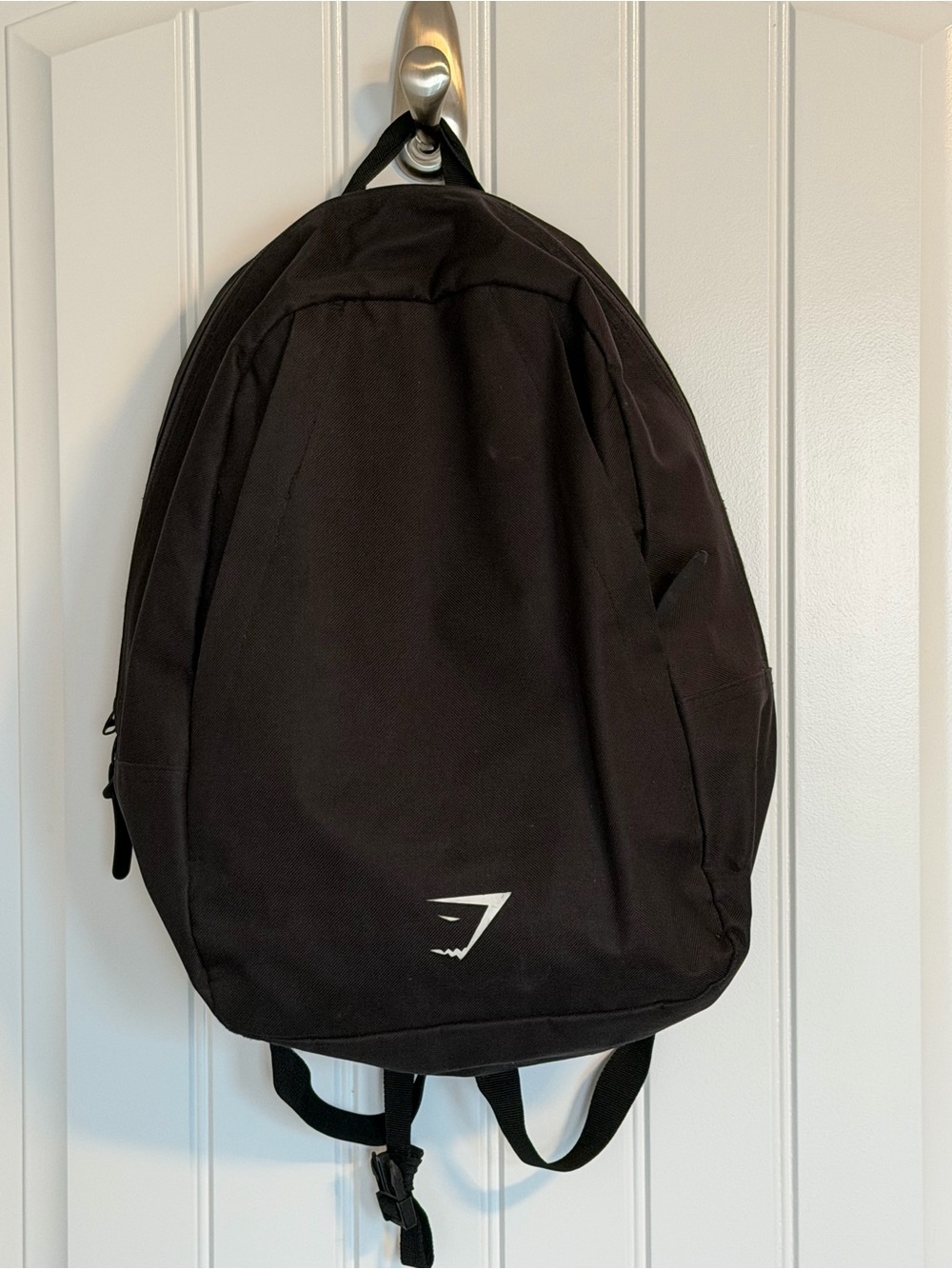 Gymshark Black Minimalist Backpack with White Logo